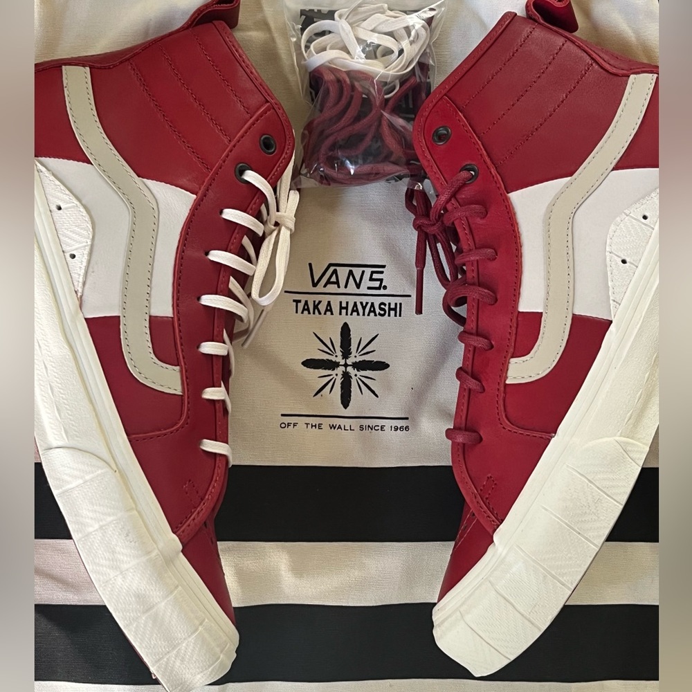 Rare Japanese Vans - Taka Hayashi x Court Hi LX ‘Red Dahlia’ Size 8.5